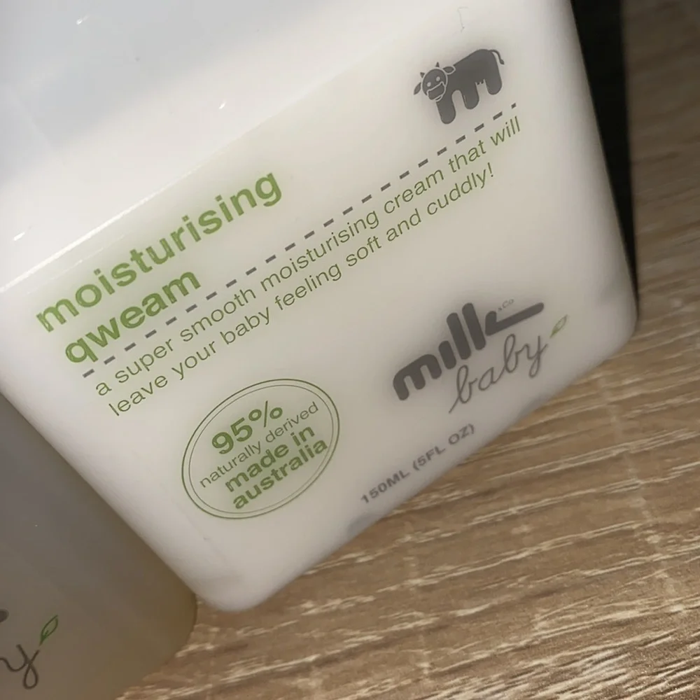 Milk & co‎ baby wash and cream NEW 95% naturally derived moisturizer & soap